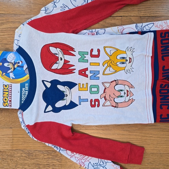 SONIC THE HEDGEHOG TODDLER BOYS 4 PIECE PAJAMAS SET SIZE 2T - Picture 2 of 12